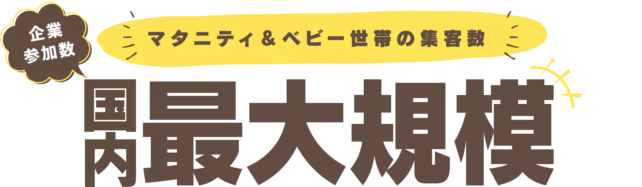マタニティ＆ベビー世帯の集客数 企業参加数国内最大規模